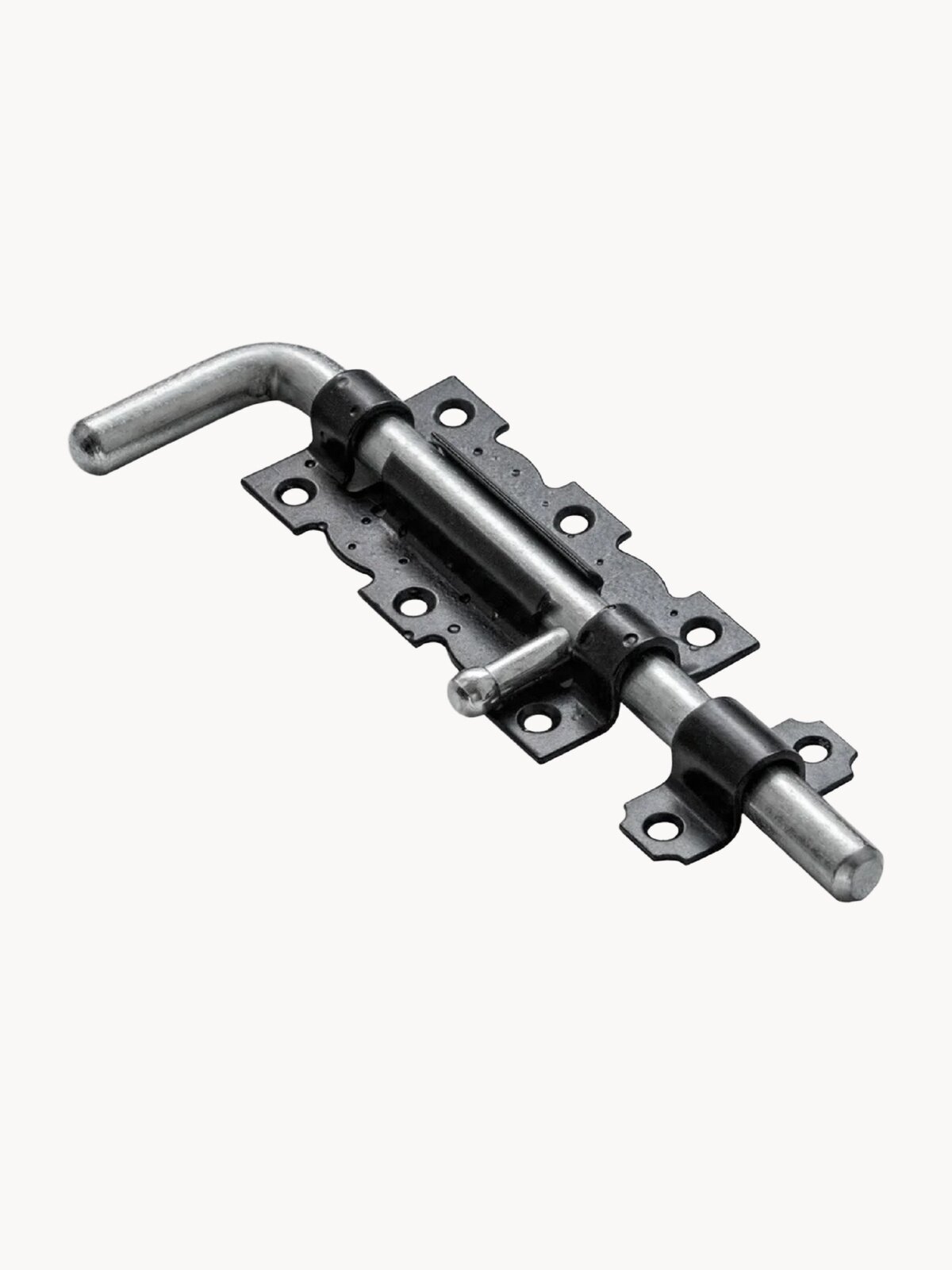Задвижка дверная ноэз ЗД-110-Гб-SL, накладная, черный матовый/цинк