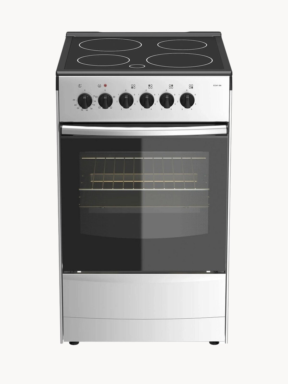 Электроплита Darina 1B EC341 606 50 см, 4 конфорки, серебристый