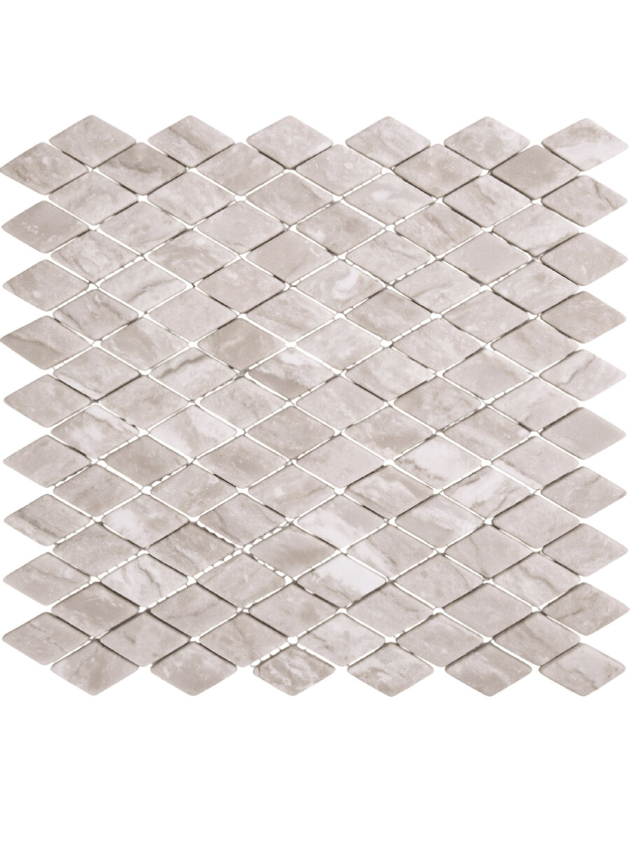 30X30Плитка мозаика GLOBALGRES LA21053T стекло теплый серый ромб 1 упак (10)