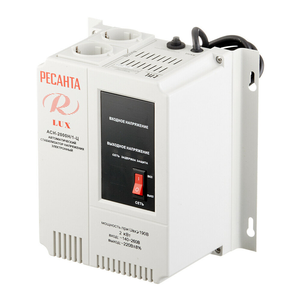 Стабилизатор напряжения Ресанта АСН-2000 Н/1-Ц Lux однофазный 220 В 2 кВт навесной