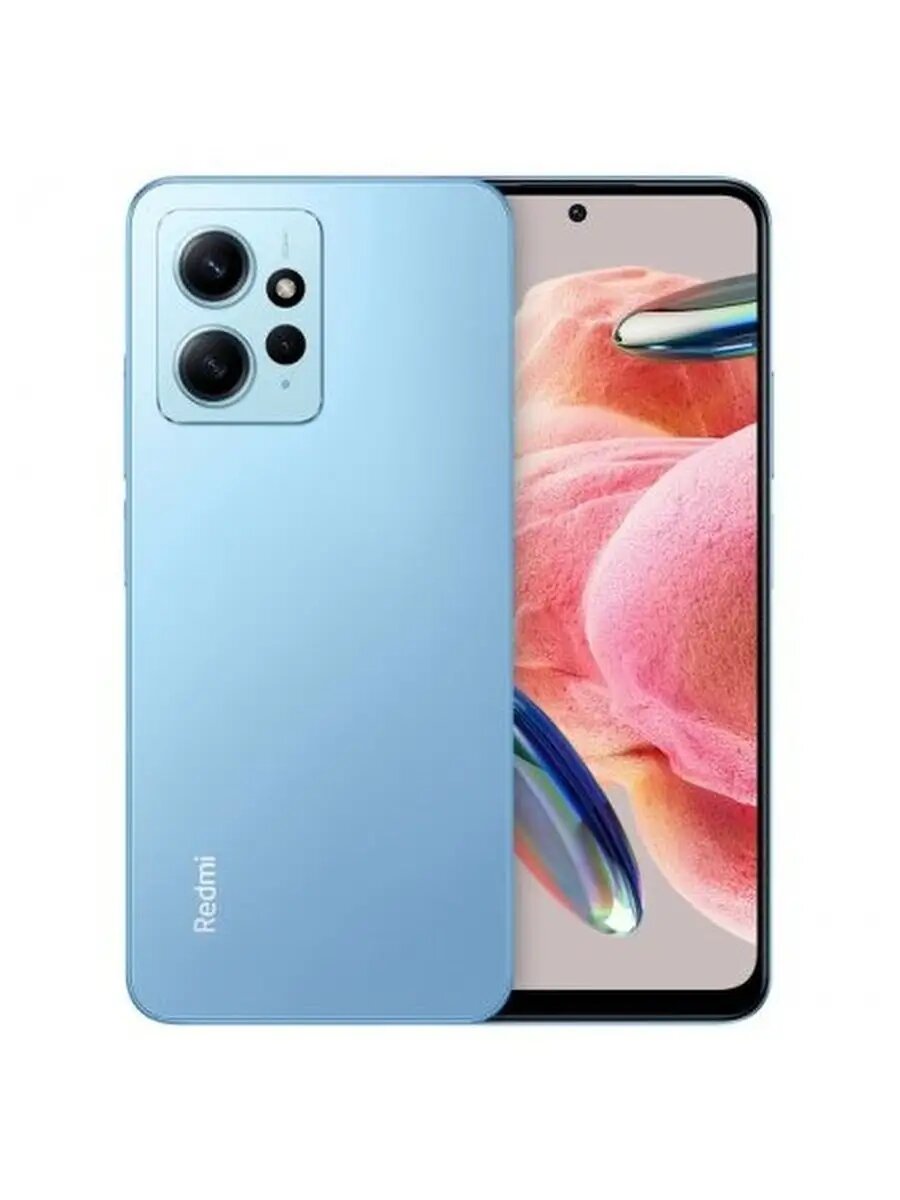 Смартфон Xiaomi Redmi Note 12 6+128 RU/Ice Blue|6.67" FHD+/120Hz/SD 6225Pro/And12/50+8+2MP/13MP/5000mAh/NFC — фото 1