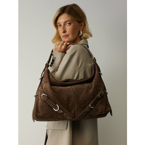 Сумка хобо Afina фактура гладкая черный 20290₽