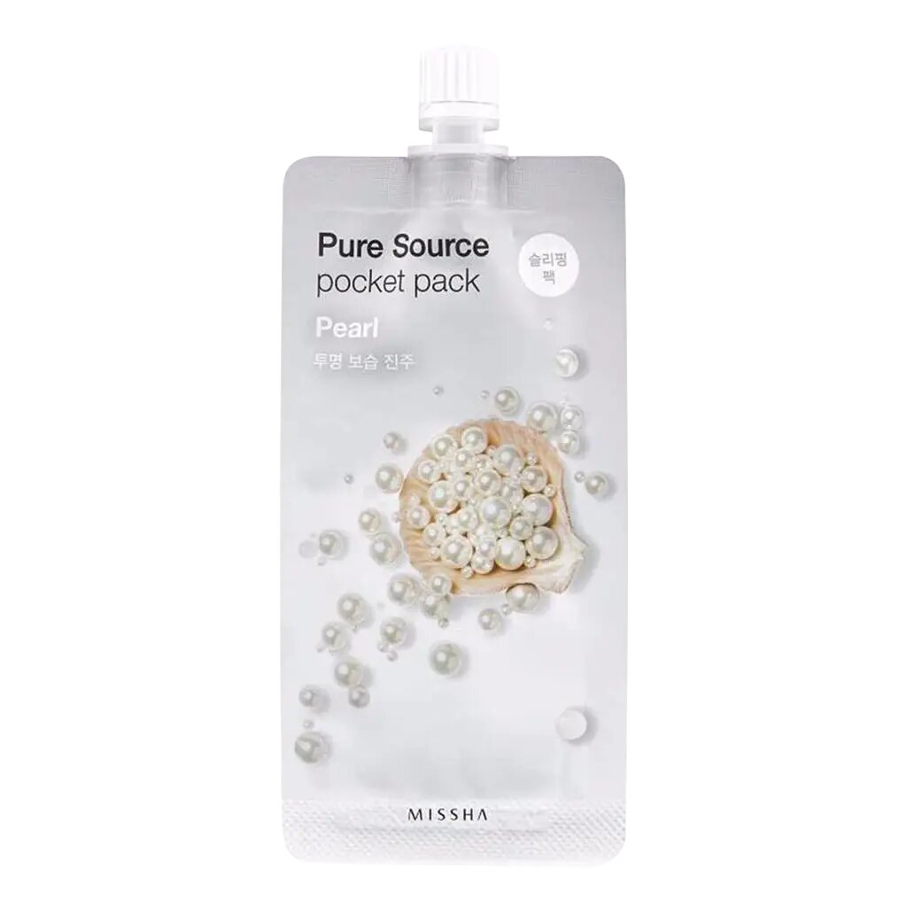 MISSHA Pure Source Pocket pack Маска кремовая ночная с экстрактом жемчуга 10 мл 1 шт