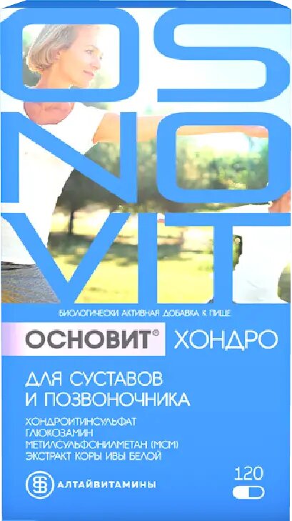 Основит Хондро для суставов и позвоночника капсулы массой 676 мг 120 шт