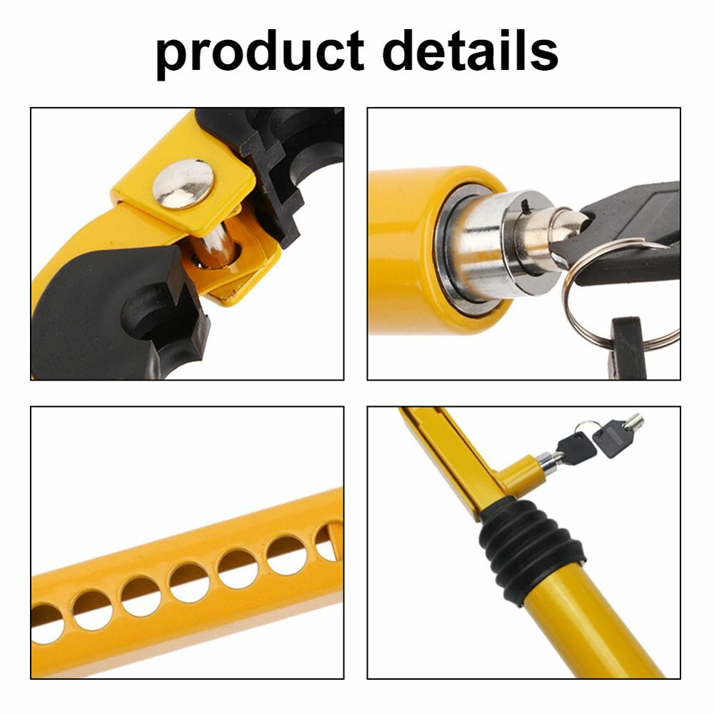 Универсальный противоугонный замок для рычага КПП и ручного тормоза с 2 ключами