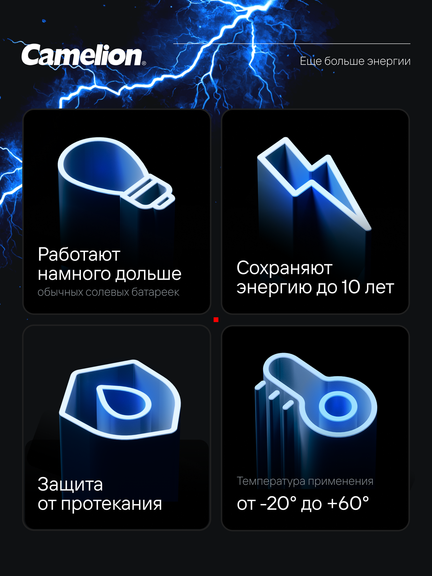 Батарейка Camelion G 3 BL-10 Mercury Free (AG3-BP10(0%Hg), 392A/LR41/192 батарейка для часов) — фото 1