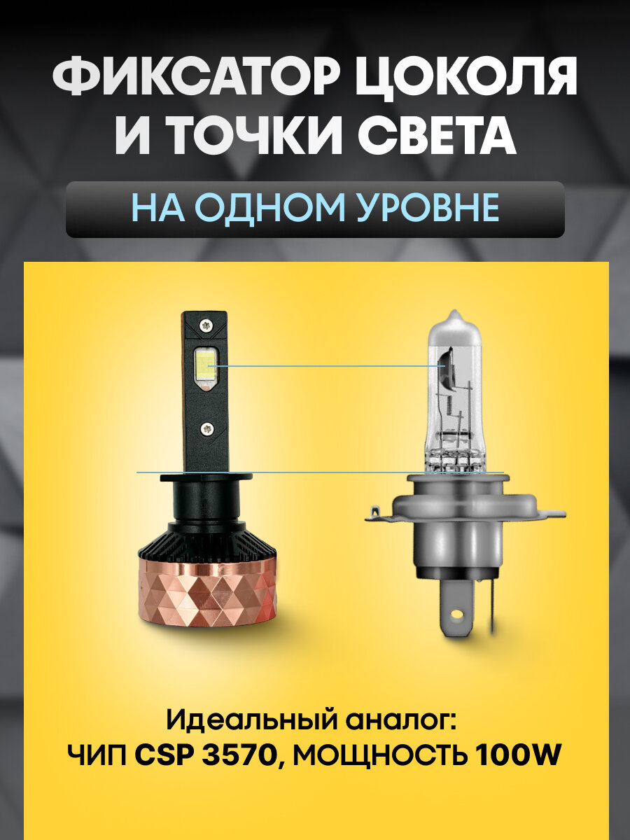 Светодиодные лампы H1 V80S, h1 LED cупер яркие 200W, H1 лампа светодиодная V80S 2шт, 6000k — фото 1