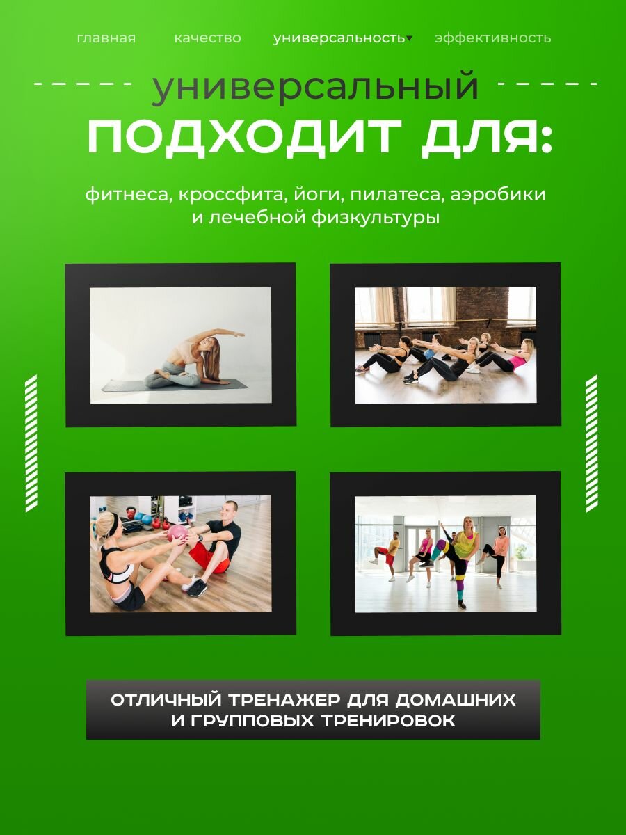 Медбол SportPanda, ПВХ, диаметр 38 см, 6 кг, армированные швы — фото 1