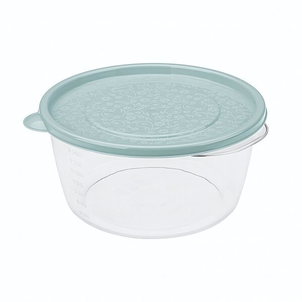 Контейнер "арт-декор" 1,75л, светло-голубой, для хранения продуктов, герметичный