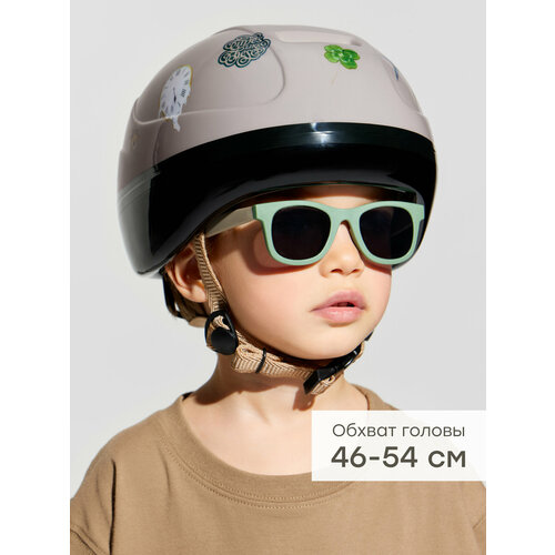 50003, Шлем велосипедный детский Happy Baby STONEHEAD защитный для роликов и самоката, обхват головы 46-54, серый