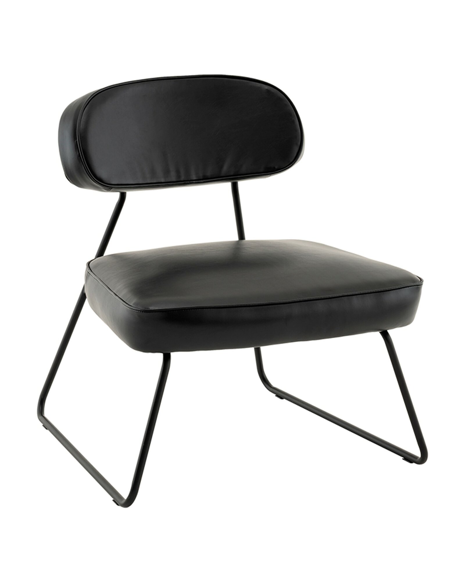 Кресло для дома Kate new, без подлокотников, экокожа, чёрный