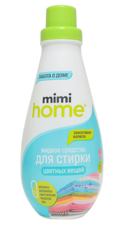 MIMI HOME, Жидкое средство для стирки цветных вещей, 900 мл