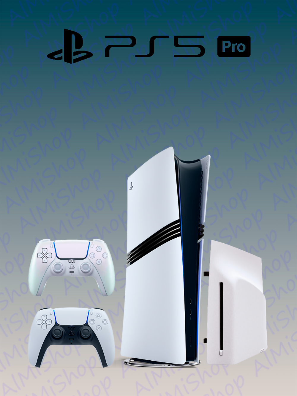 Игровая приставка Sony PlayStation 5 PRO (Digital) + дисковод + 2-й геймпад (жемчужный, Chroma Pearl)
