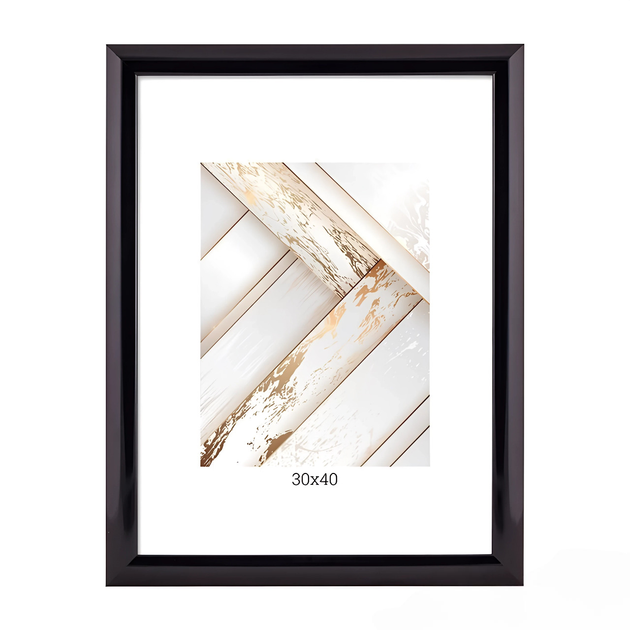 Фоторамка  рамка для фотографии  постера  вышивки  мозаики 30х40 см  классическая plain black  черная GF 6014