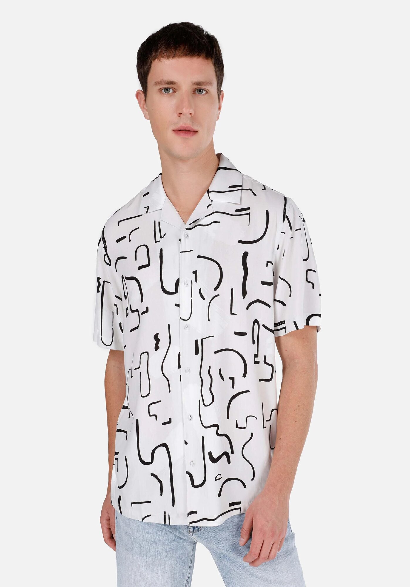 Рубашка COLIN'S Regular Fit, размер M, бежевый