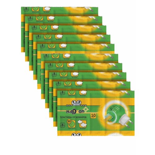 Пластины для фумигатора от комаров Nadzor 10 упаковок по 10 пластинок 460₽