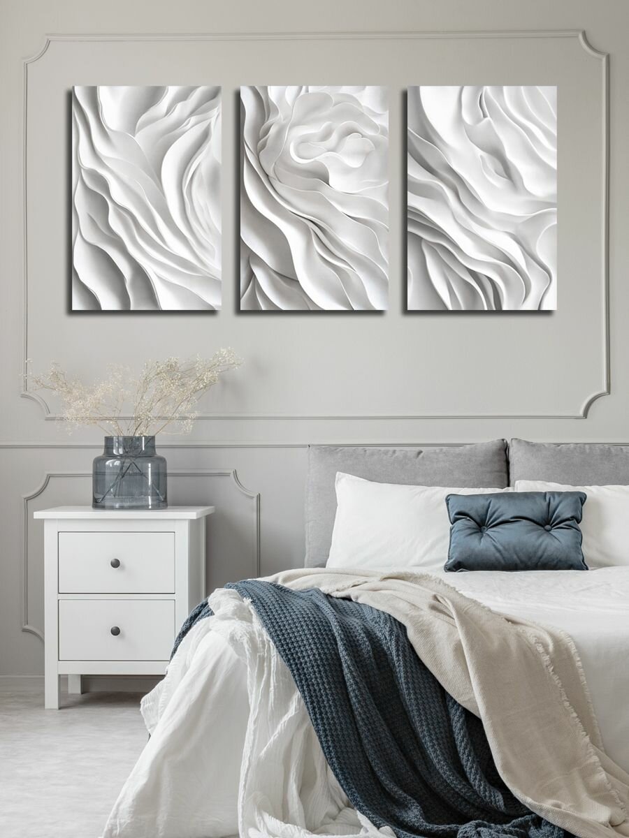 Комплект картин на холсте LOFTime 3 шт 40Х60 Рельеф 2 3D КС-1681-4060