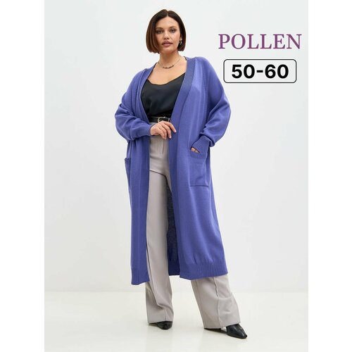 фото Кардиган pollen, размер 50-52, , лиловый