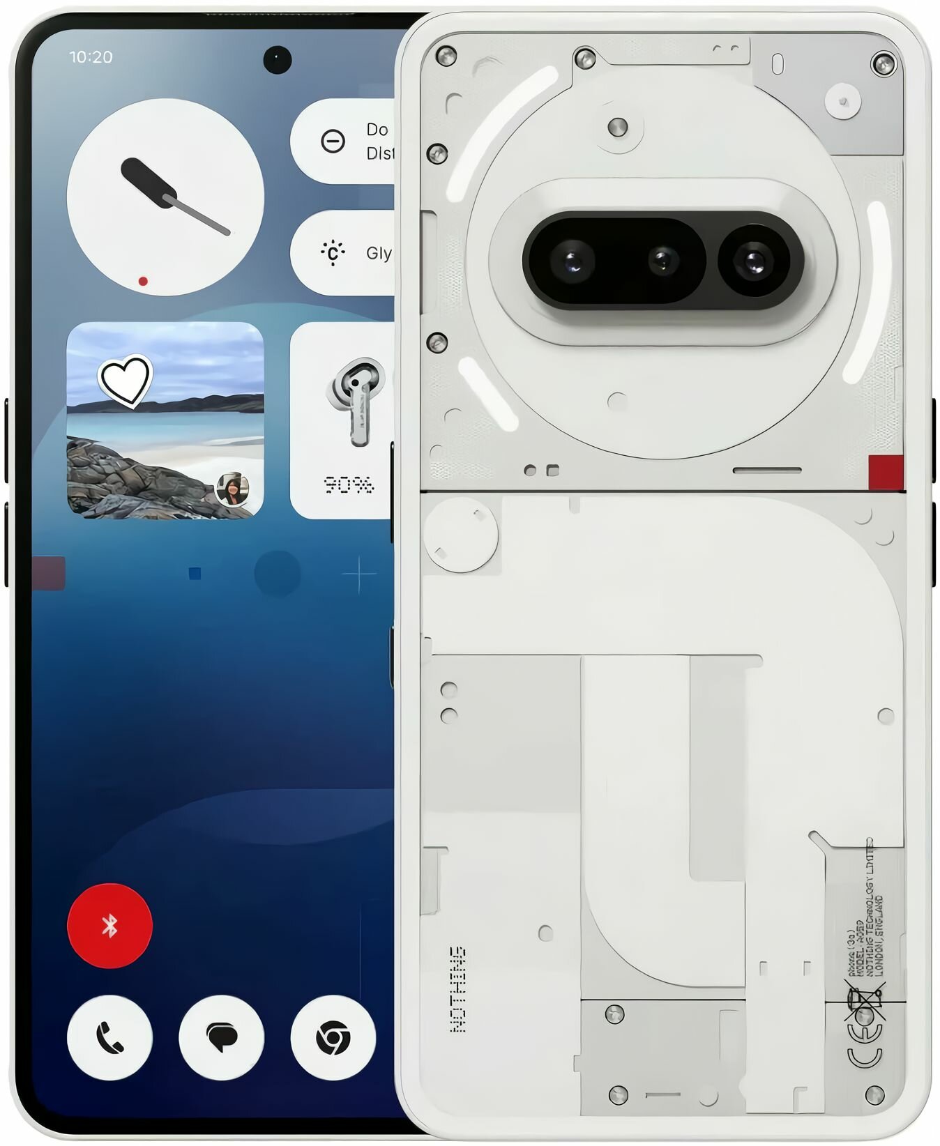 Смартфон Nothing Phone (3a) 12/256 ГБ, белый
