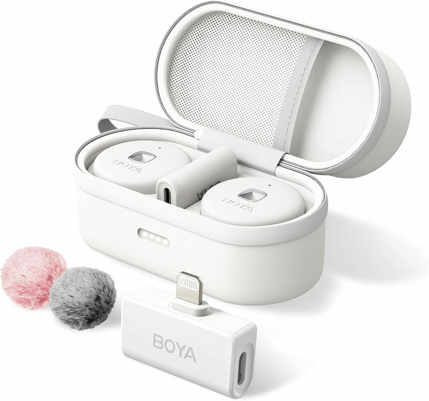 Микрофон BOYA Omic, беспроводной, подключение через USB Type-C, цвет слоновая кость