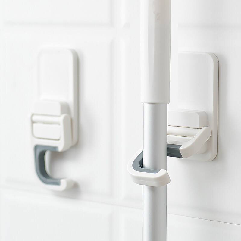 Держатель для швабры, щётки или зонта настенный, самоклеящийся — фото 1