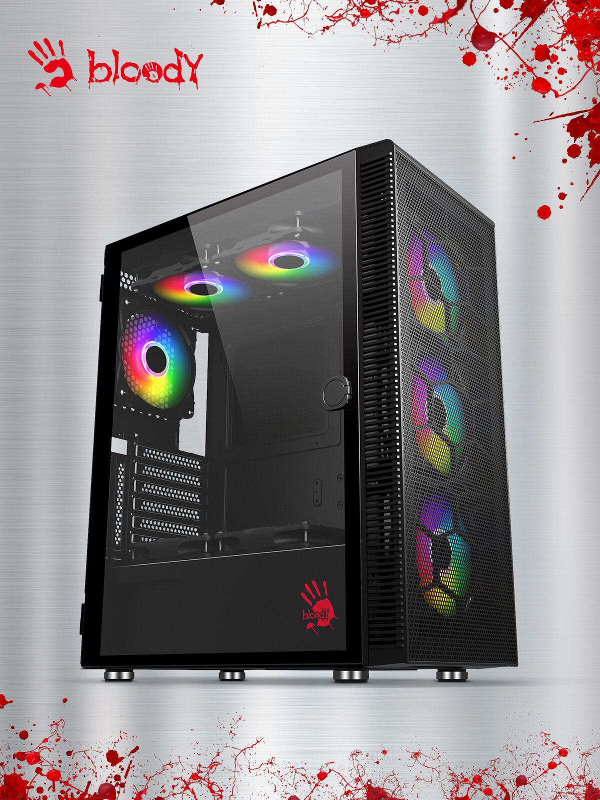 Корпус Bloody BD-CC116 Midi-Tower без БП черный [bd-cc116-bk]