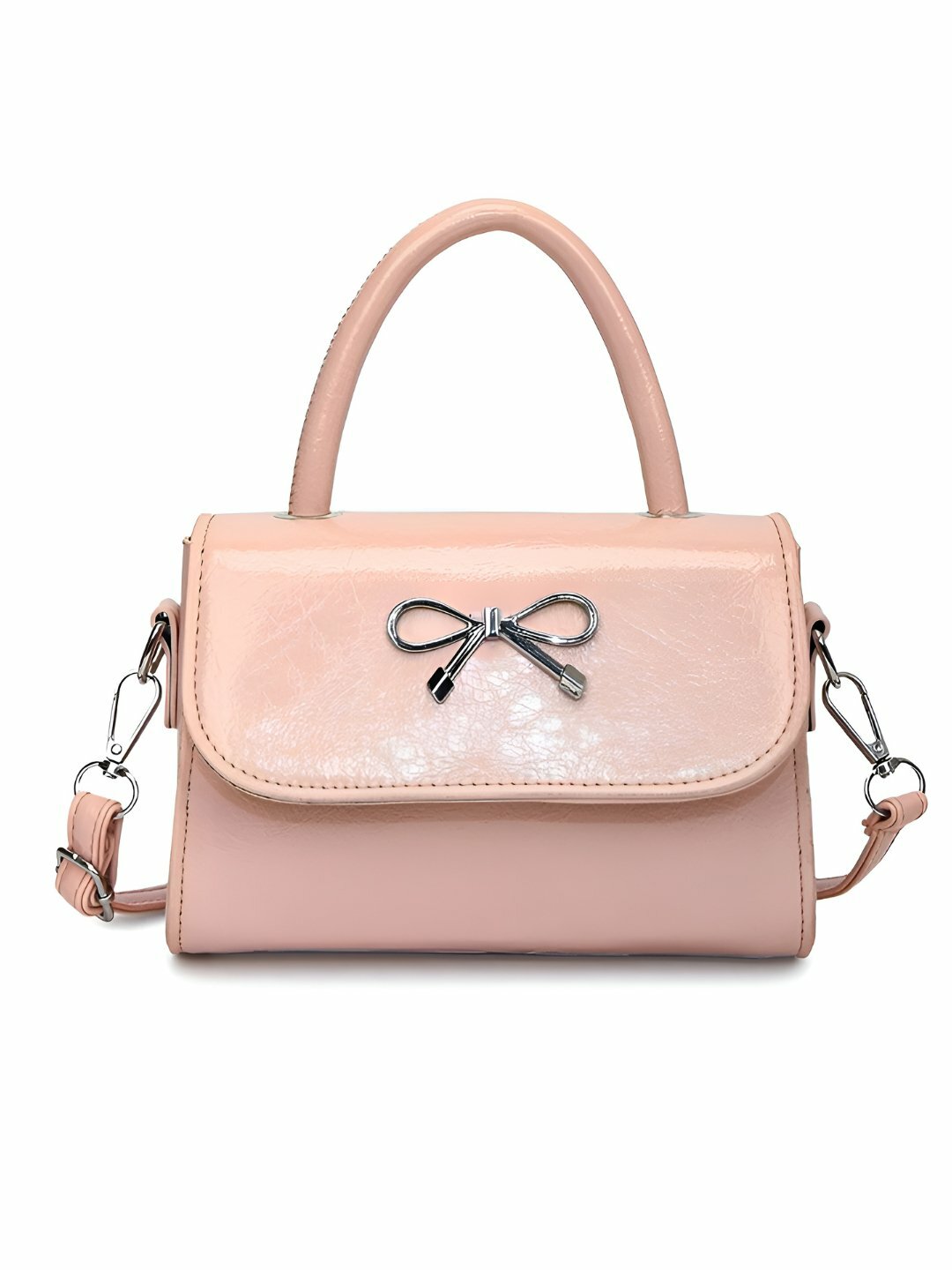 Сумка  BowCharm Mini Crossbody Bag, фактура гладкая, розовый,