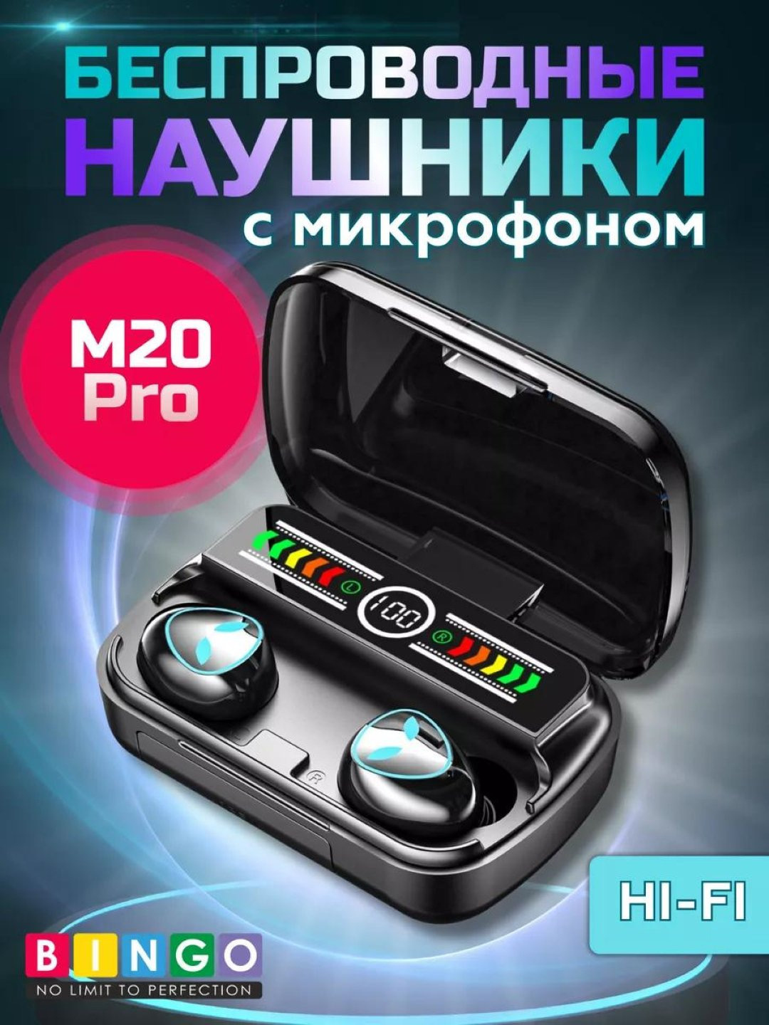 Беспроводные наушники M10, M19, M90 Powerbank 3500mAh/ч и Bluetooth 5.3