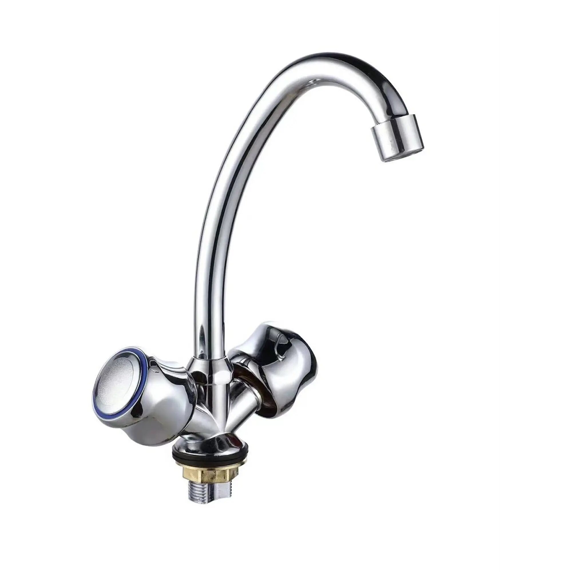 Смеситель для кухни двухвентильный Rainsberg R64113F излив 23 см цвет хром