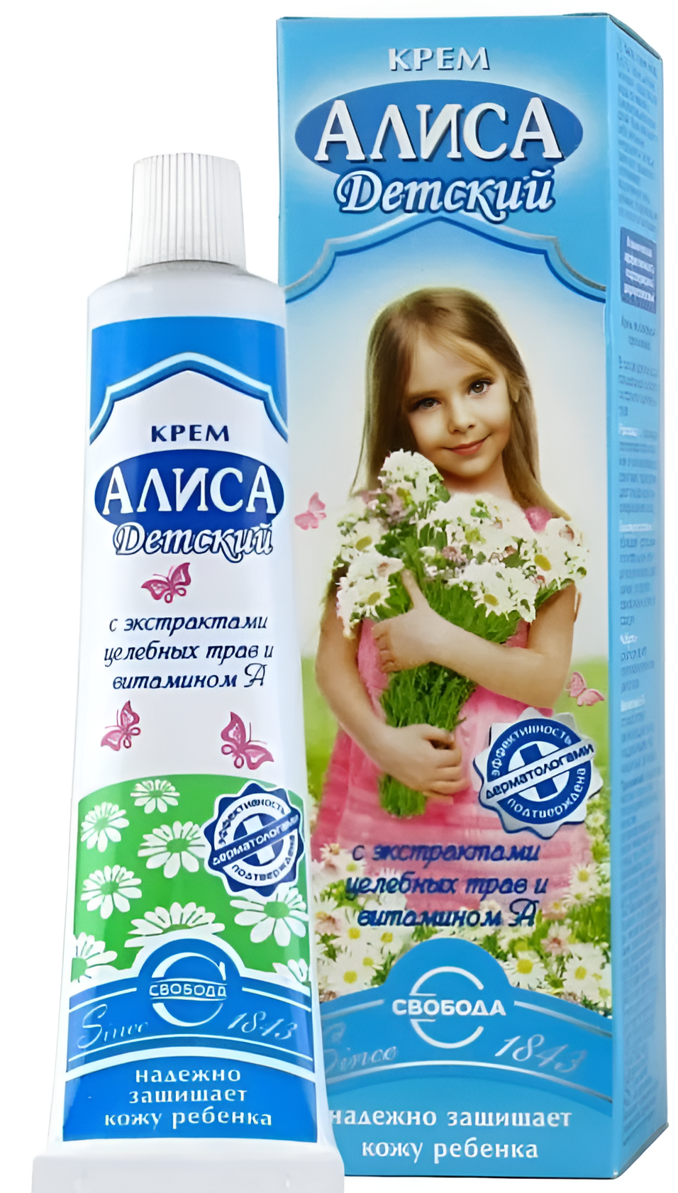 Детский крем Свобода "Алиса", увлажняющий, с экстрактами трав, 40 мл.