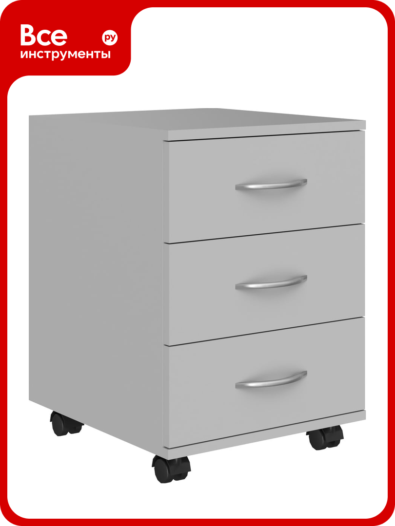 Тумба SKYLAND Simple sc-3m.1 мобильная, серый, 412x450x566 00-07101390