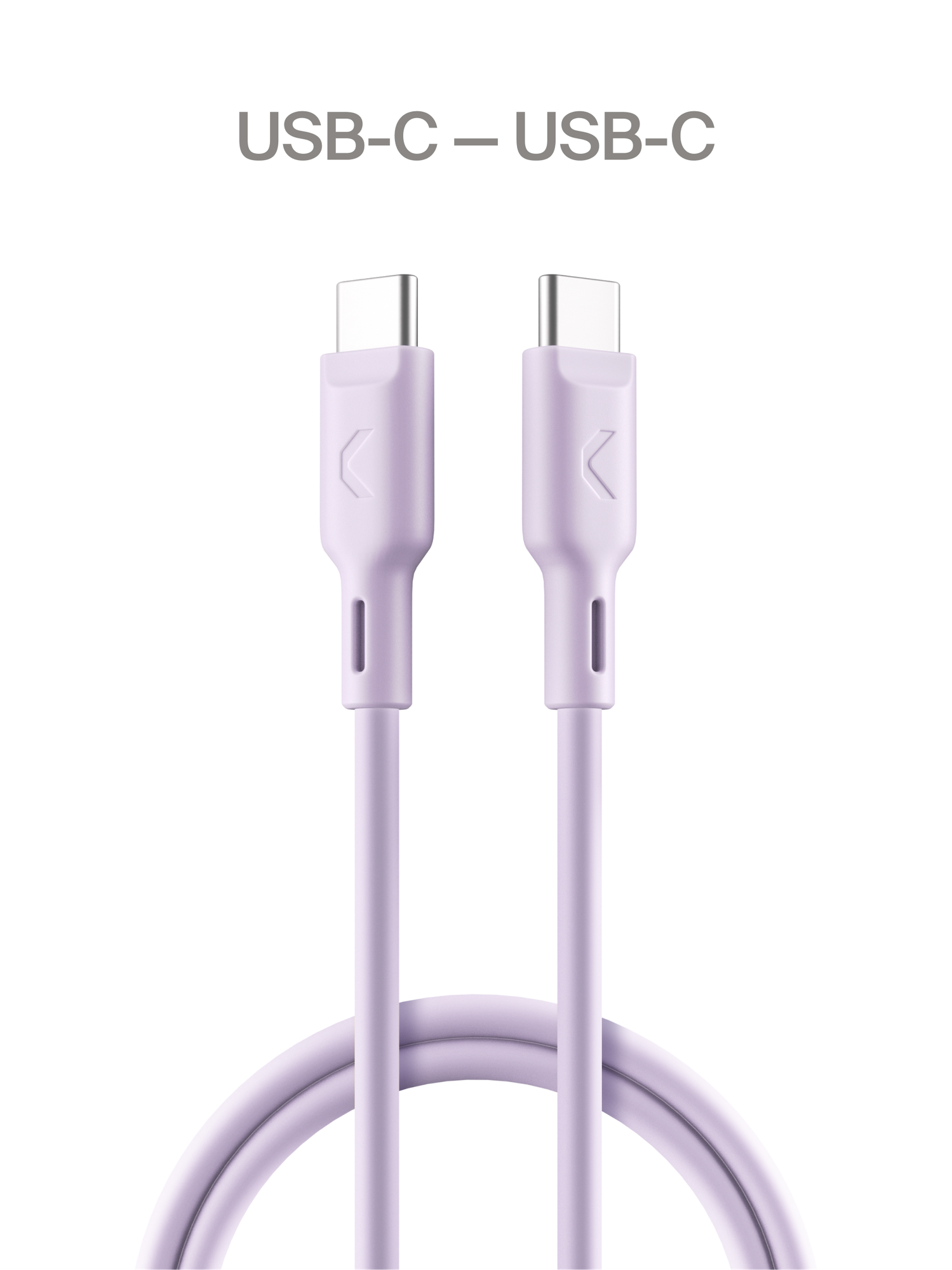 Кабель COMMO Jelly USB Type-C - USB Type-C, 100W, 2,2 м, Lavender — фото 1