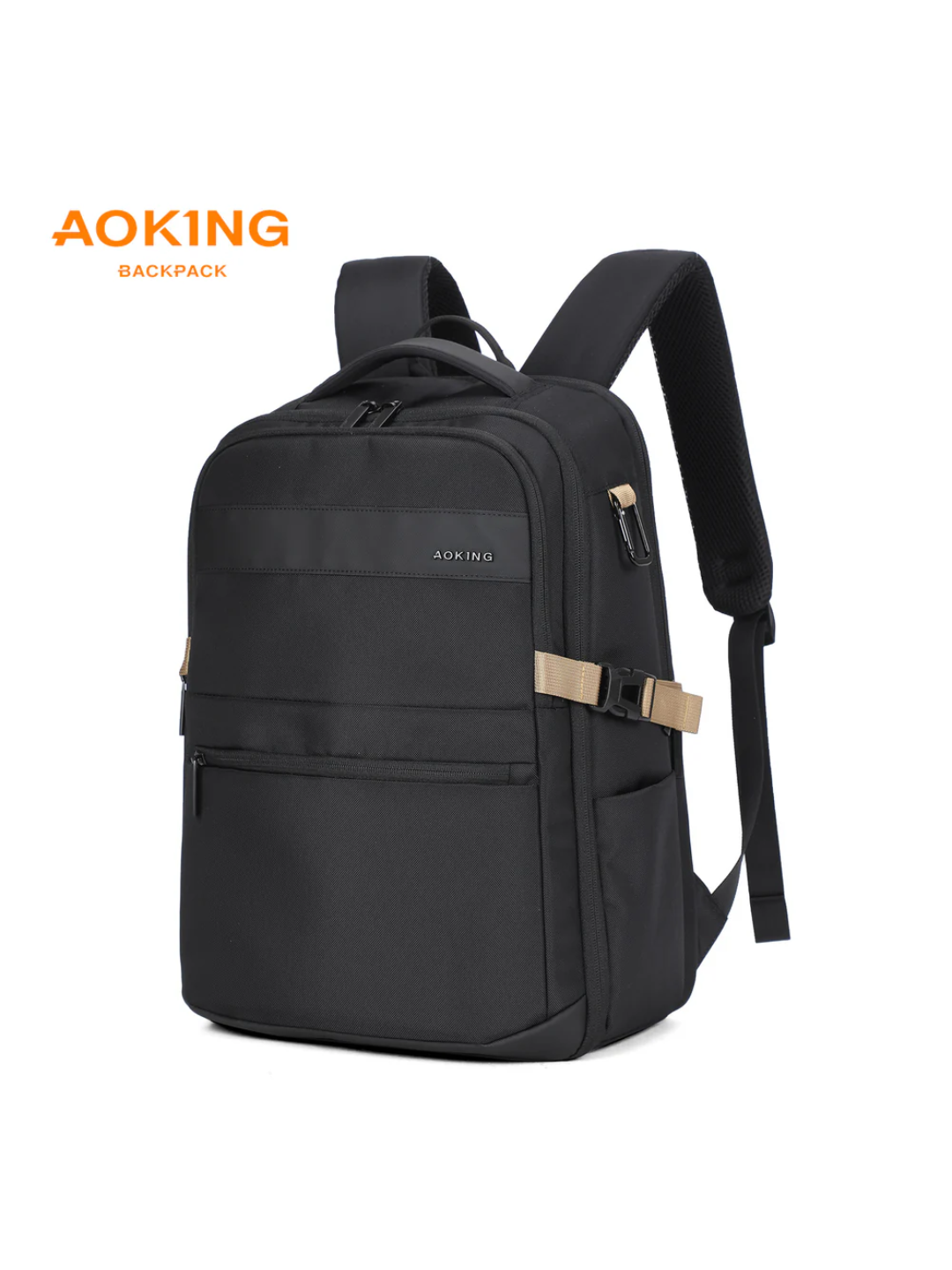 Сумка-рюкзак AOKING AOKING, фактура гладкая, черный