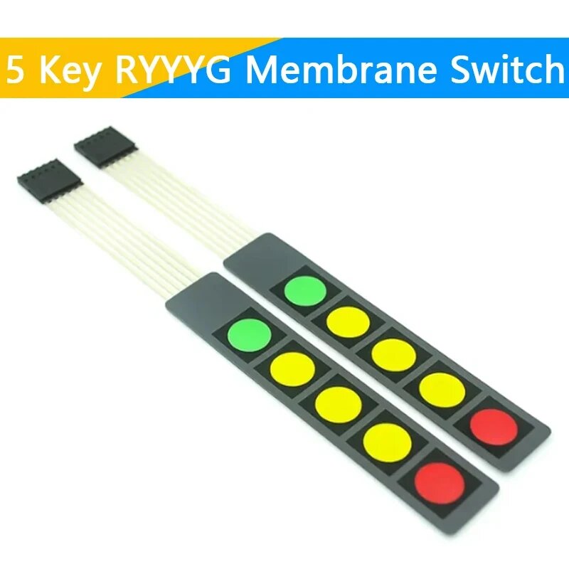 Мембранная клавиатура 1 2 3 4 5 кнопок для Arduino Smart Car, 5 key RYYYG