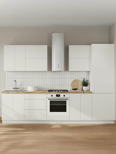 Изображение товара Кухонный гарнитур Тандем 3 м, мебель для дома и кухни, Белый / Бланж