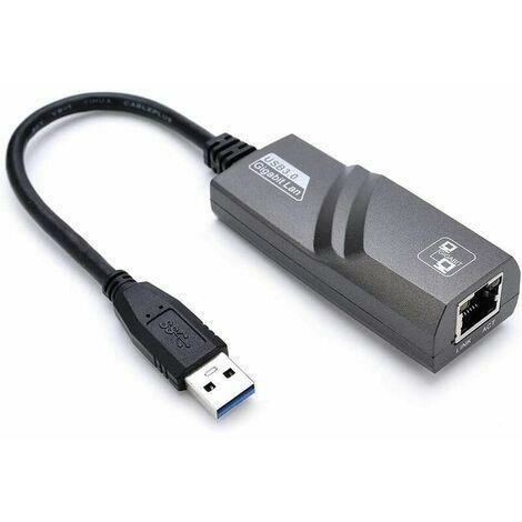 Адаптер USB Ethernet Адаптер Ethernet USB 3.0 с разъемом RJ45 Адаптер LAN 1000 Мбит/с Совместимость с Windows 10/8.1/8/7/Vista/XP Mac OS 10.6 и выше Linux