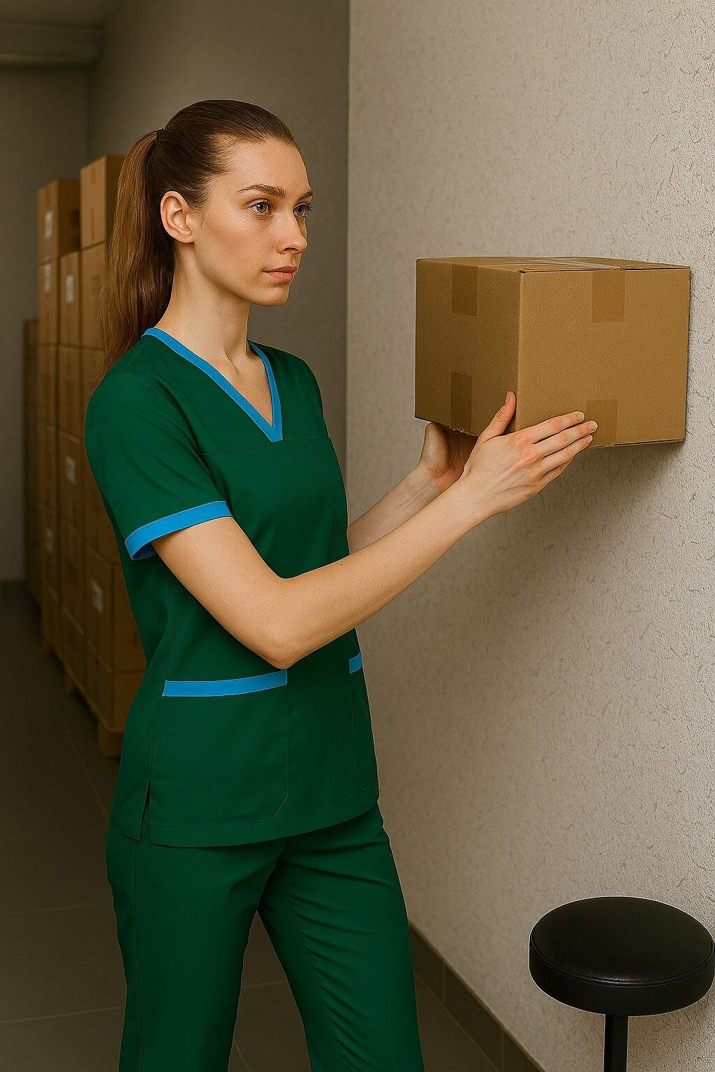 Халат с брюками, спецодежда "Лафсан", медицинский для женщин — фото 1