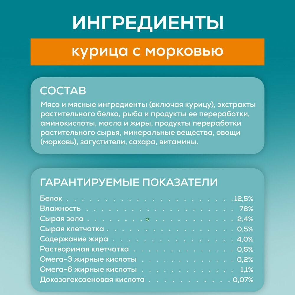 Влажный корм Purina ONE для котят, с курицей и морковью, Пауч, 75 г х 26 шт — фото 1
