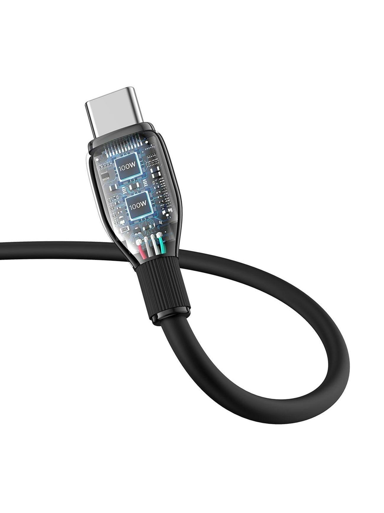 Кабель Baseus Fast Charging USB to Type-C 100W 2m Black — фото 1