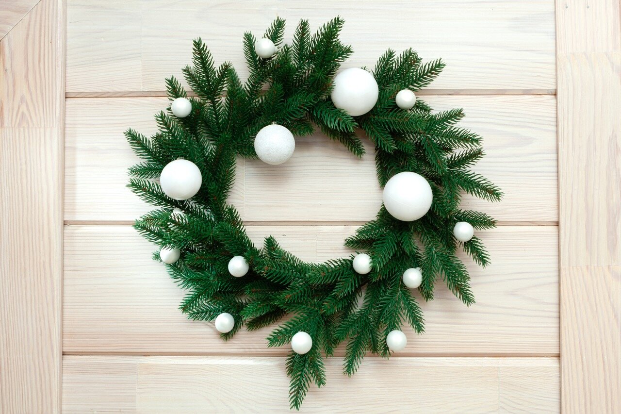 Рождественский новогодний венок моника диаметр 50см литая хвоя