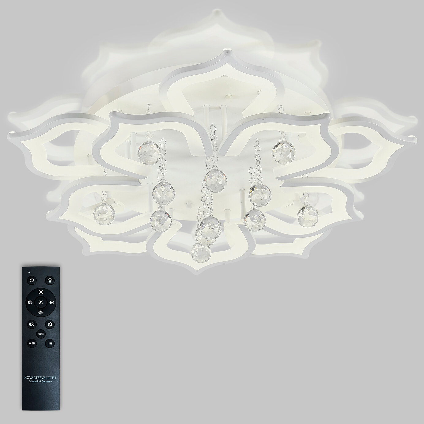 Управляемая светодиодная люстра с пультом Natali Kovaltseva HIGH TECH LED LAMPS 82029 750 мм 160 Вт