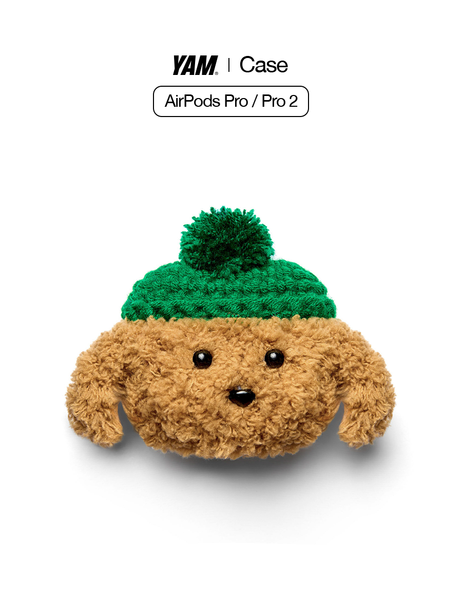 Чехол Yamcase "Собачка", для AirPods Pro, противоударный, влагозащитный, плюшевый