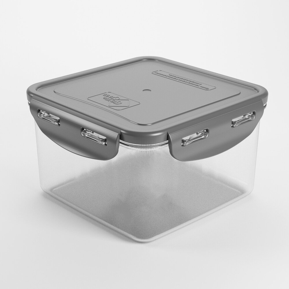 Контейнер герметичный для СВЧ с защелками тм Good&good квадратный 125л пластик