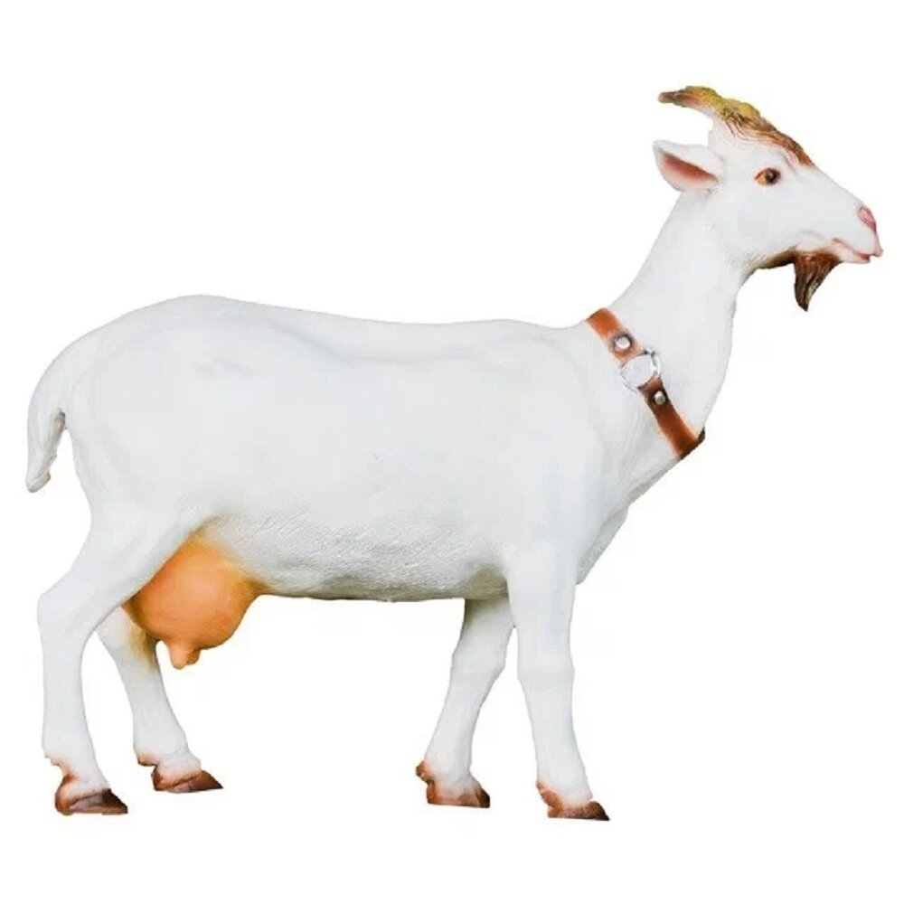 Фигура садовая ТулаСад  Коза   из полистоуна  цвет белый  высота 38 см