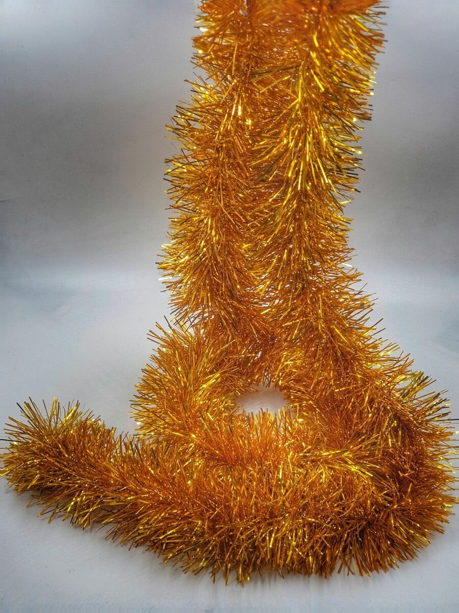 Набор Мишура цвет  золото 6 ти слойная d70мм длина 2м M6 70 5  3шт 