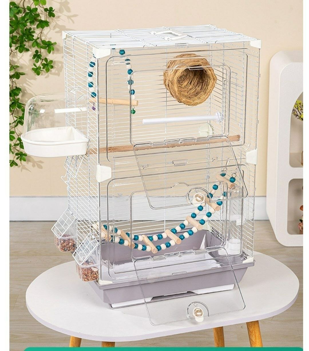 Клетка для птиц и домашних животных двухярусная 40*28*63 см