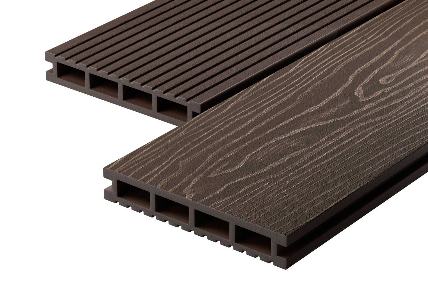 Террасная доска Decking Urban 150х24х3000 045м2 венге (Темный Орех)
