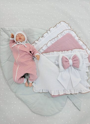 Изображение товара Комплект на выписку ALMeretskaya "Мармеладка", для новорожденных, муслин