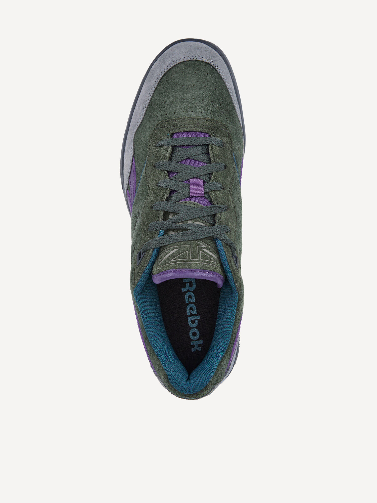 Кроссовки Reebok BB 4000 II, размер 9 US, серый/зеленый/фиолетовый — фото 1