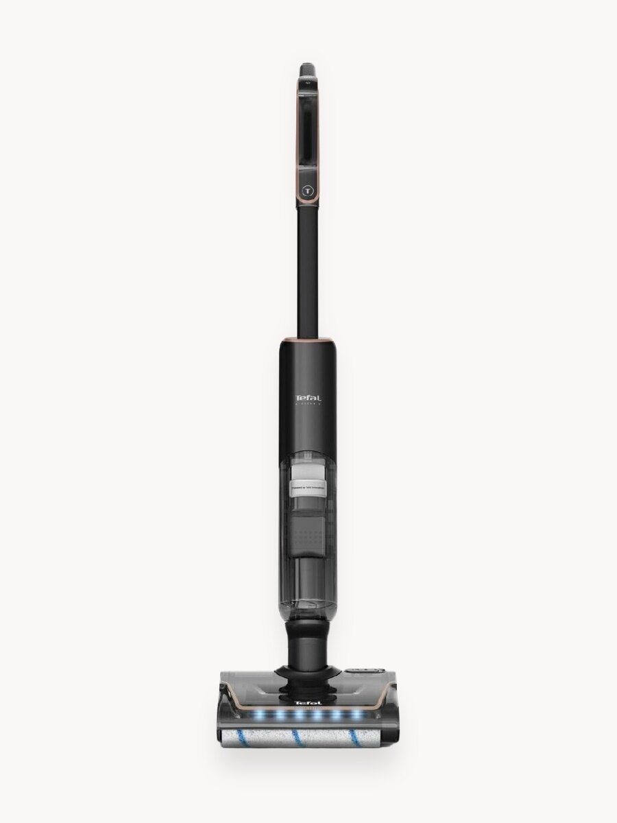 Моющий пылесос вертикальный беспроводной Tefal X-Clean 7 GF5736F4, с влажной и сухой уборкой, самоочисткой, подсветкой зоны уборки